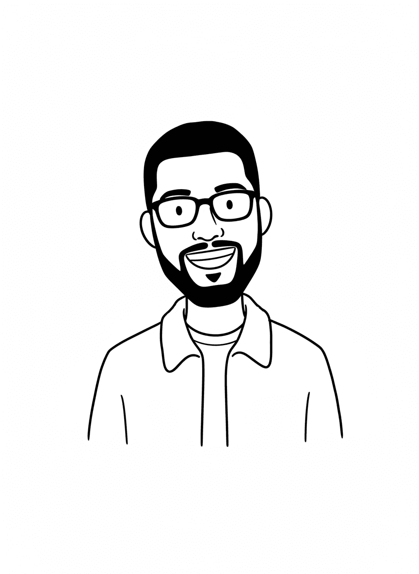Illustrated portrait of Orber Soares Bom Jesus